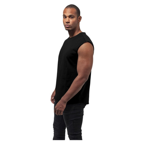 Black sleeveless t-shirt with open brim Urban Classics