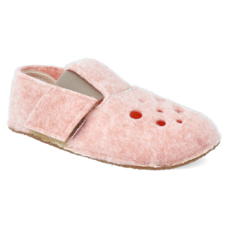 Barefoot papuče Pegres - s prierezmi Ružová plstené