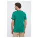 Bavlnené tričko United Colors of Benetton zelená farba, s potlačou