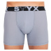 Men's boxers Styx long sports rubber light gray