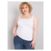 Biely bavlnený top Plus Size 2XL