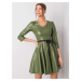 Áčkové zelené šaty z ekologickej kože