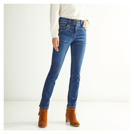 Rovné strečové džínsy so zapraným vzhľadom Blancheporte