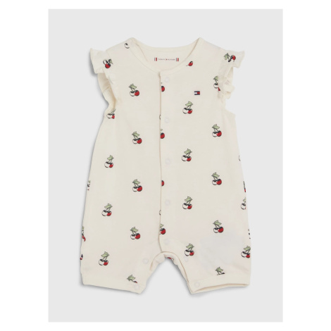 Krémové dievčenské vzorované body Tommy Hilfiger Baby Cherry