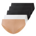 esmara® Dámske bezšvové nohavičky, 5 kusov (čierna/béžová/biela)