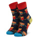 Happy Socks Vysoké detské ponožky KFOF01-6500 Čierna