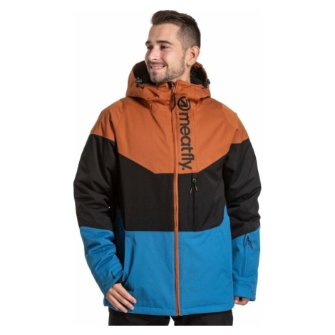 Meatfly Hoax Premium SNB & Ski Jacket Brown/Black/Blue Lyžiarska bunda