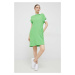 Šaty Tommy Hilfiger zelená farba, mini, rovný strih