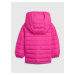 Tmavo ružová dievčenská prešívaná zimná bunda Gap