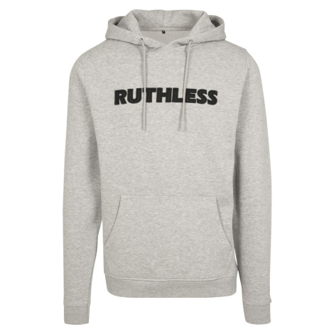 Ruthless Embroidery Hoody heather grey mister tee