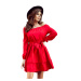 Červené dámské šaty s volánky S model 7954572 - numoco
