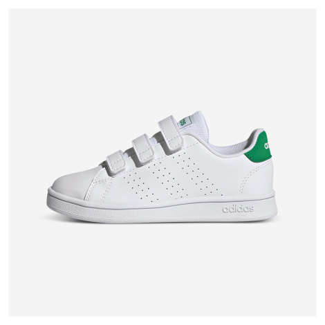 Detské tenisky Adidas Advantage na suchý zips od 28 do 34 bielo-zelené