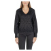 Vila  VITULI L/S V-NECK GLITER KNIT TOP/PB 14098057  Svetre Čierna