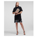 Šaty Karl Lagerfeld Karl Signature Hem Dress Black