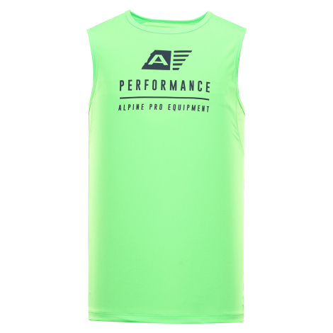 Men's quick-drying tank top ALPINE PRO MIXED neon green gecko