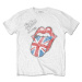 The Rolling Stones tričko Vintage British Tongue Biela