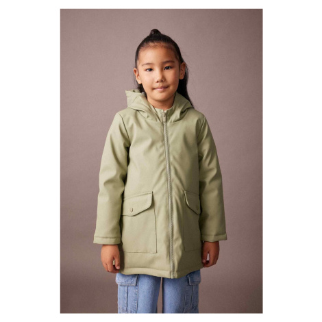 DEFACTO Girls Waterproof Hooded Raincoat