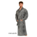 Bathrobe De Lafense 803 M-2XL men's grey-greek 092