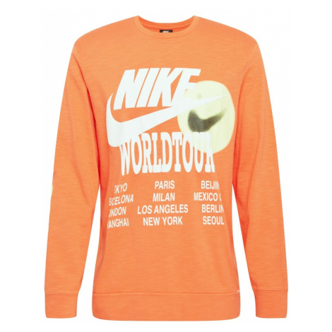 Nike Sportswear Mikina  olivová / oranžová / biela