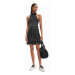 Desigual Úpletové šaty El Havre 23SWVF10 Čierna Regular Fit