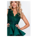 Zelené spoločenské šaty s volánovou sukňou