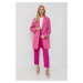 Kabát Marella dámsky, ružová farba, prechodný