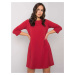 RUE PARIS Burgundy dress with lace insert