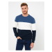 LC Waikiki Crew Neck Long Sleeve Color Block Men's Sweatshirt