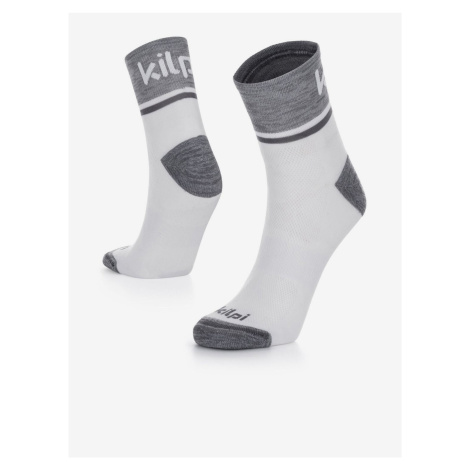 Šedo-biele unisex športové ponožky Kilpi SPEED