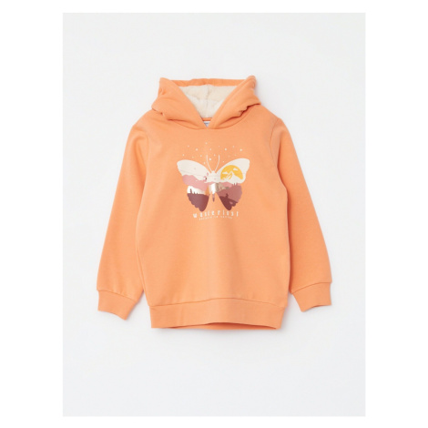 LC Waikiki Hooded Printed Long Sleeve Girls' Sweatshirt