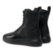 Tommy Hilfiger Členková obuv Sporty Leather Flat Boot FW0FW07799 Čierna