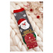 Children's socks "Merry Christmas" Nicholas gray-green