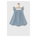 Detské bavlnené šaty United Colors of Benetton mini, áčkový strih