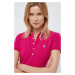 Polo tričko Polo Ralph Lauren dámsky, ružová farba, s golierom, 211870245034