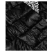 Čierna dámska preložená obálková bunda (B8066-1026)