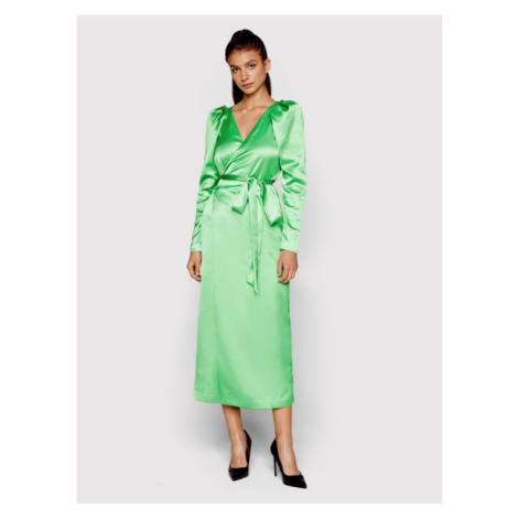 ROTATE Koktejlové šaty Bridget Long Dress RT1653 Zelená Regular Fit
