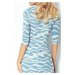 Dámske šaty so zipsami a 3/4 rukávom krátke SKY krátke modré - Modrá / - Numoco
