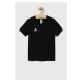 Detské bavlnené tričko adidas Performance ENT22 TEE Y čierna farba, s nášivkou