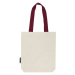 Neutral Nákupná taška s farebnými uškami z organickej Fairtrade bavlny - Prírodná / bordeaux