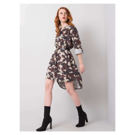 Beige and brown camo dress by Blaise