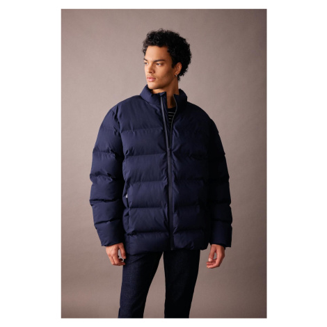 DEFACTO Slim Fit Slim Cut Stand Collar Zippered Pocket Puffer Jacket