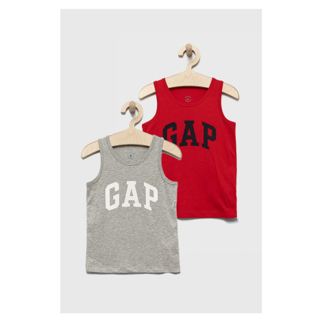 Detské bavlnené tričko GAP (2-pak) melanžové