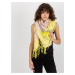 Women's winter scarf with fringe - multicolored
