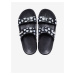 Modro-čierne dámske vzorované papuče Crocs