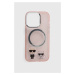 Puzdro na mobil Karl Lagerfeld iPhone 14 Pro 6,1" ružová farba