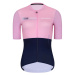 HOLOKOLO Cyklistický dres s krátkym rukávom - VIBES LADY - ružová/modrá
