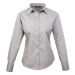 Premier Workwear Dámska košeľa s dlhým rukávom PR300 Silver -ca. Pantone 428