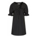 NA-KD Každodenné šaty Drawstring Neck 1018-006815 Čierna Regular Fit