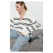 Trendyol Curve Ecru Striped Knitwear Sweater