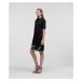 Šaty Karl Lagerfeld Karl Signature Hem Dress Čierna